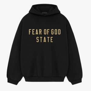FOG Fleece Pullover Logo Hoodie – Black