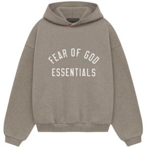 Fear Of God Essentials Kids Gray Fleece hoodie